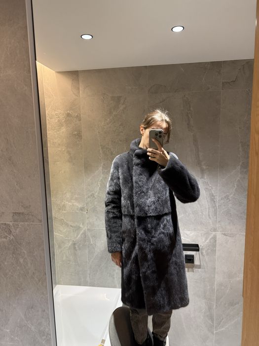 Шуба норкова, графіт колір