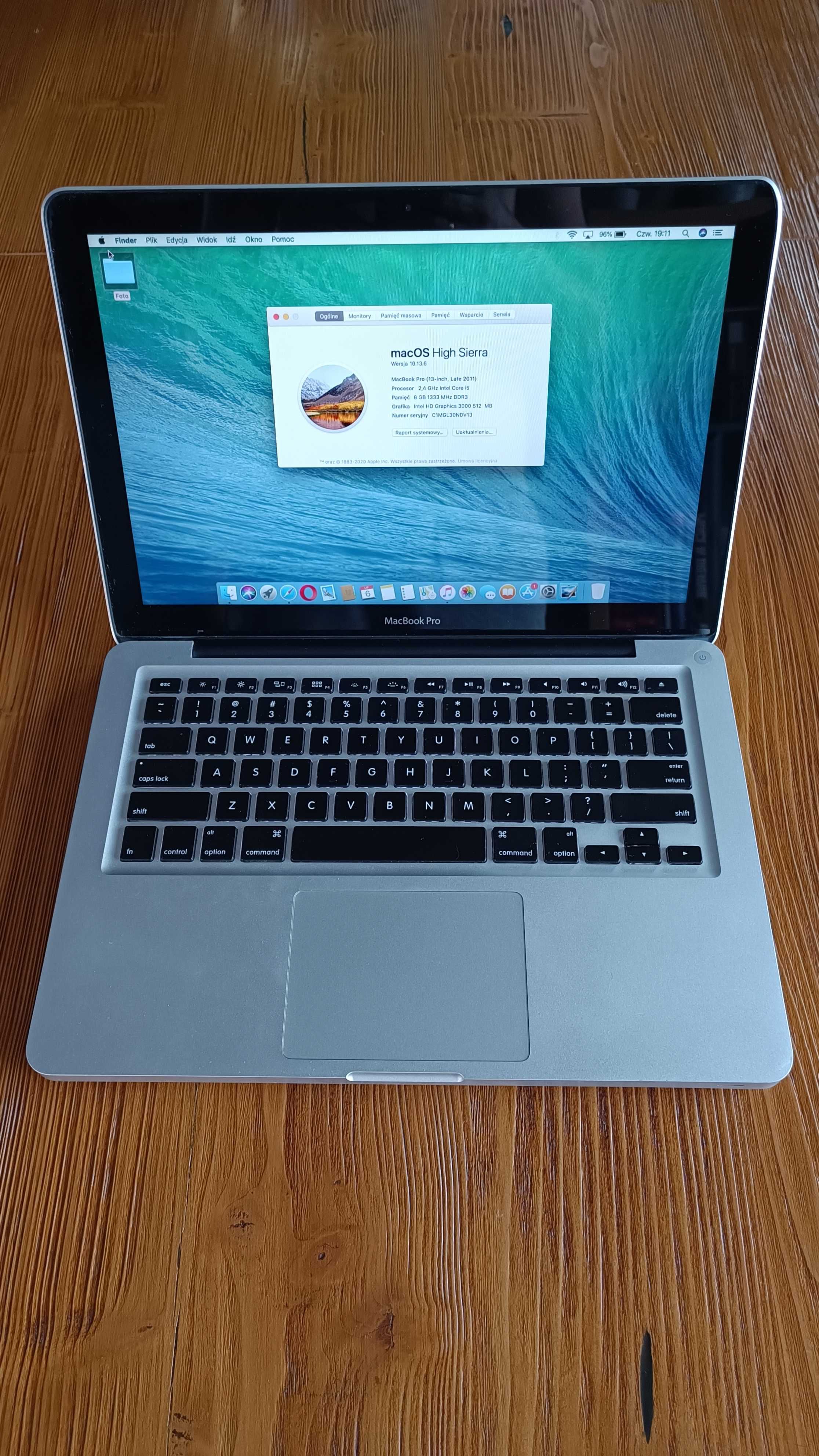 MacBook Pro 13 2,4GHz i5 8GB karta graficzna Intel 3000