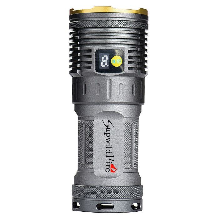Lanterna compacta Supwildfire 35000LM 12 x XM-L T6 LED com D. Digital