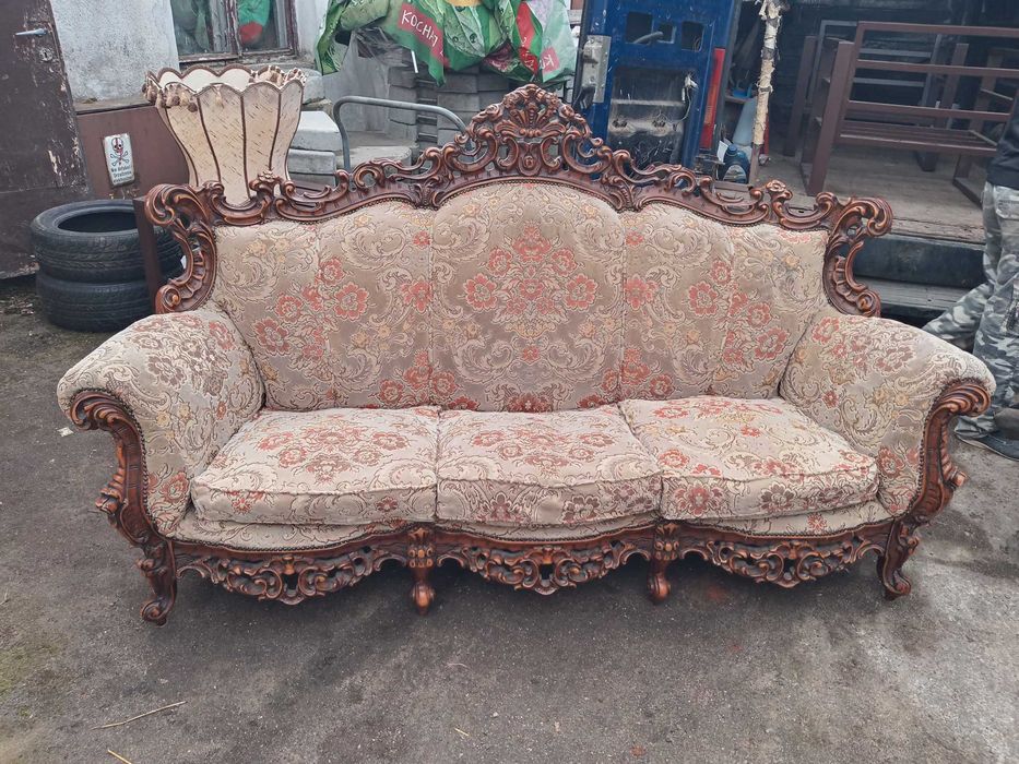 Meble Barokowe kanapa 3os.plus dwa fotele