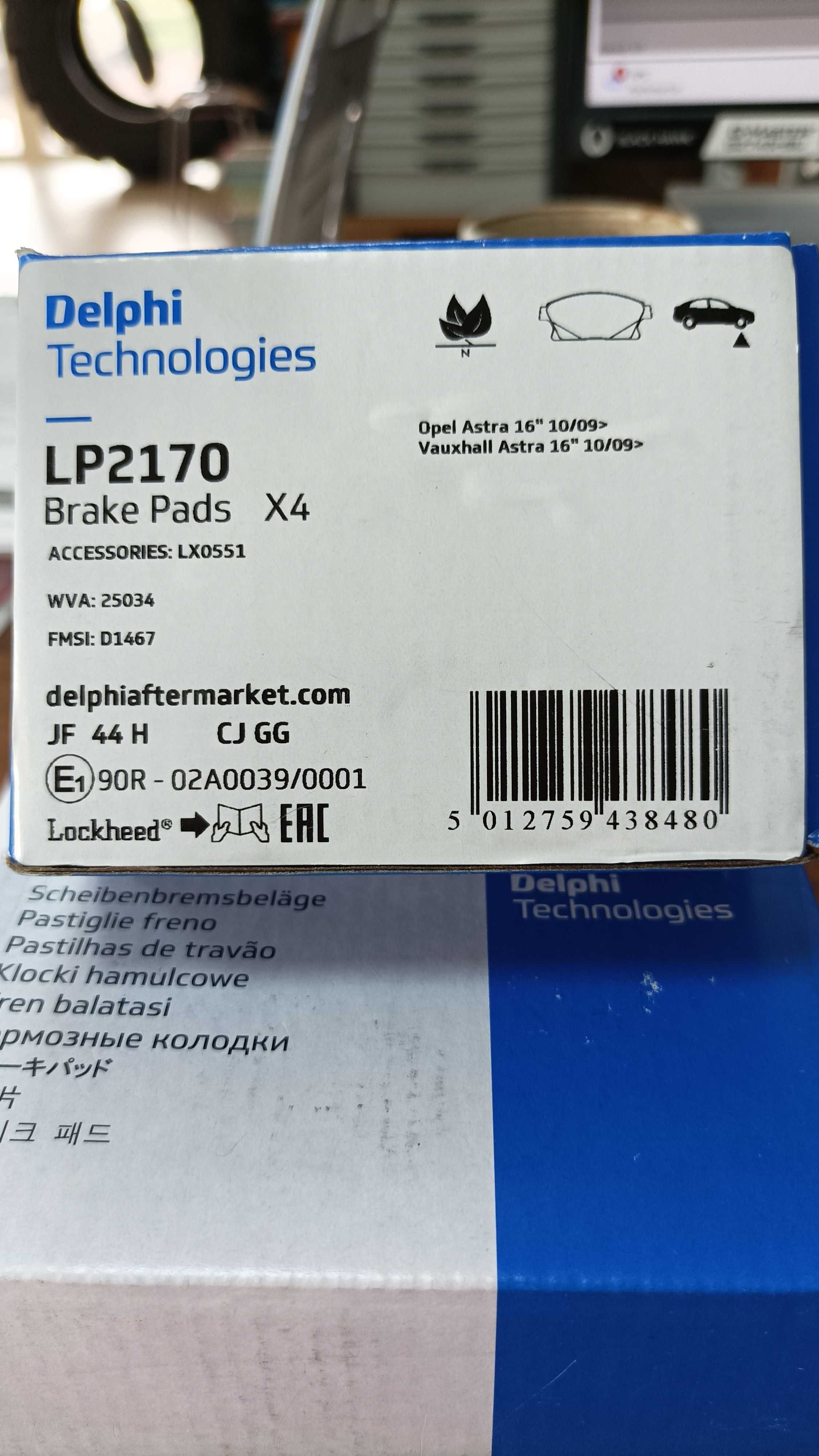 Kpl. klocków hamulcowych (przód i tył) Opel Astra J, Mokka, Zafira C