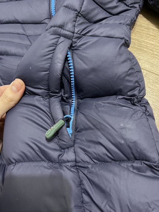 Пухова темно-синя зимова куртка парка пуховик на дівчинку синій