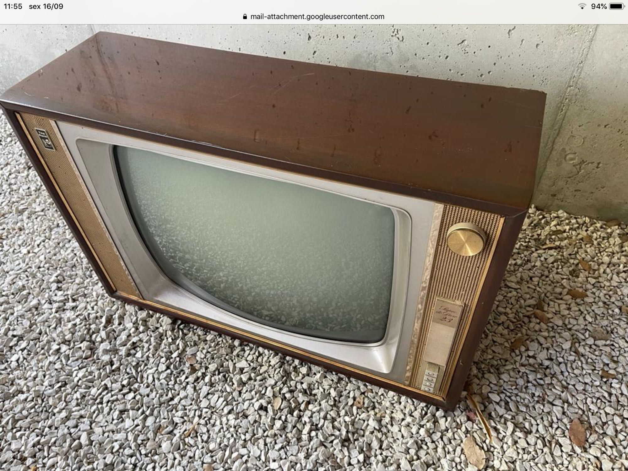 Tv Vintage a preto e branco
