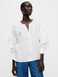 Camisa branca 100% linho Massimo Dutti