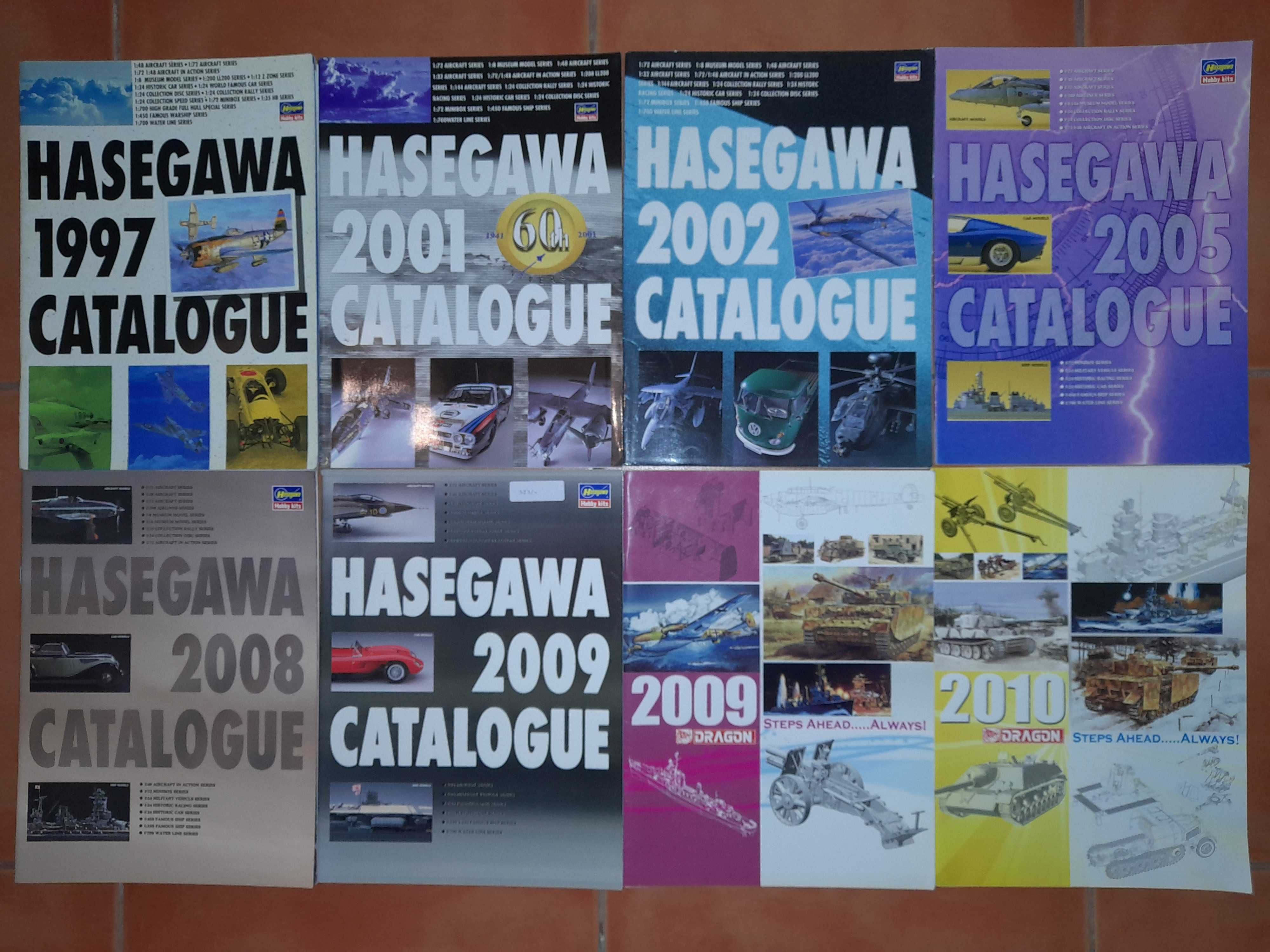 Catálogos Hasegawa Dragon vários anos