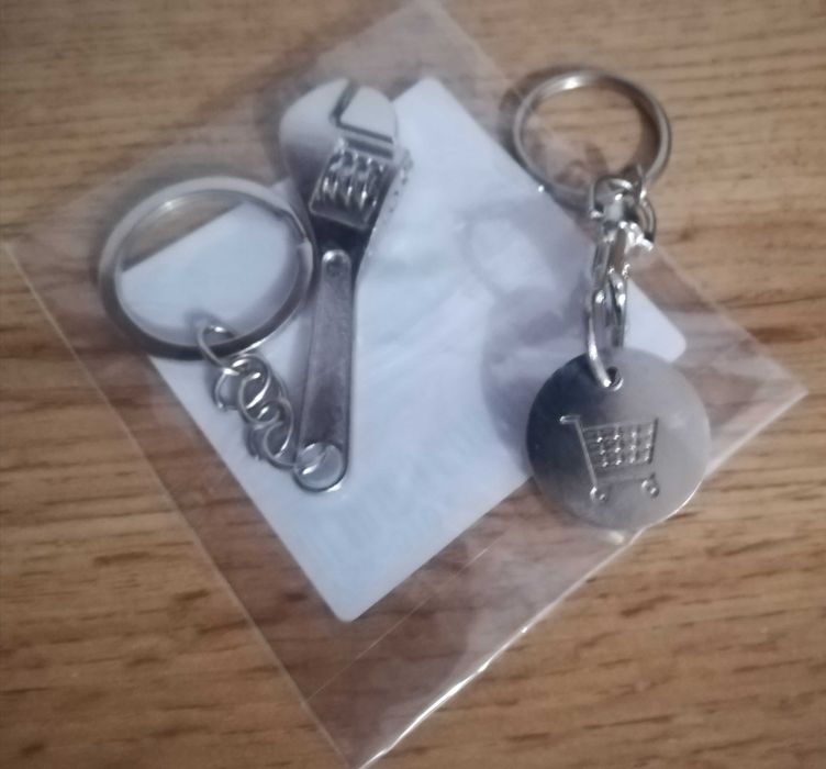 2x Breloczek mały klucz francuski i na koszyk