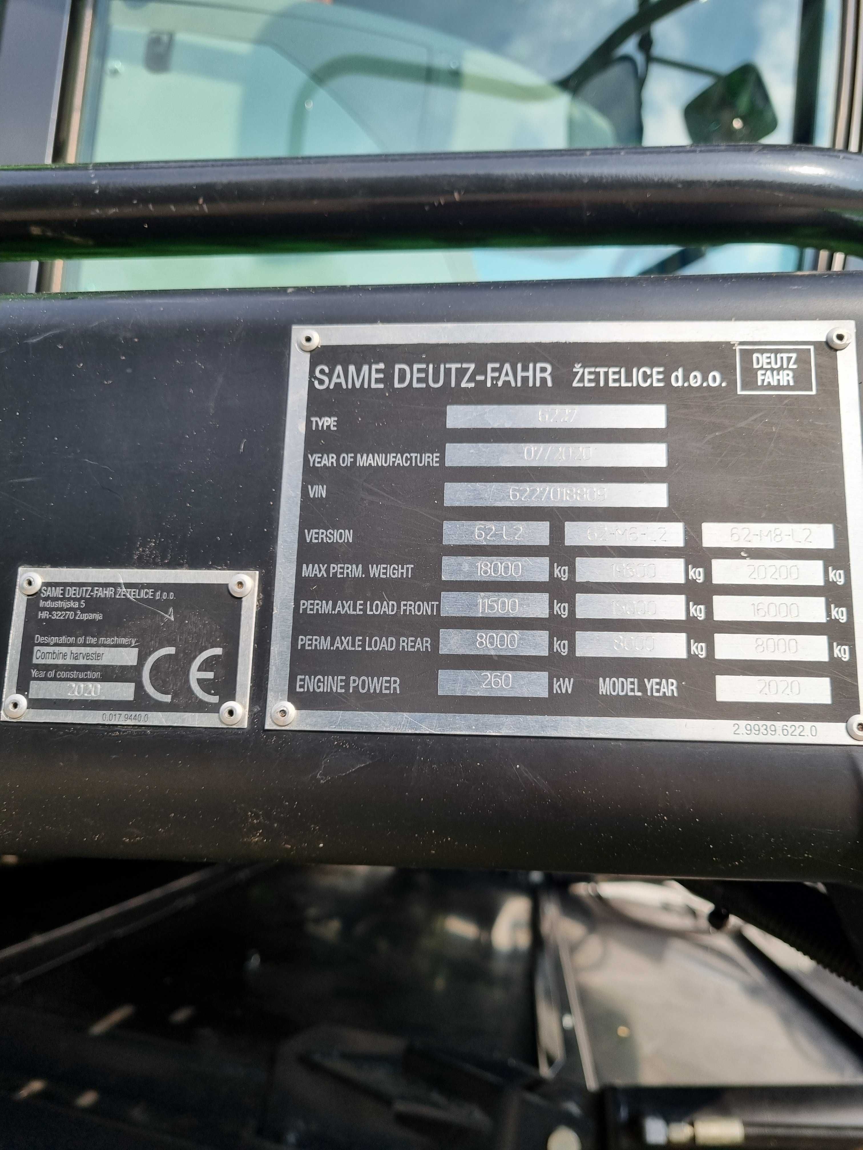 Kombajn Deutz-Fahr C7206 TS 2020r.