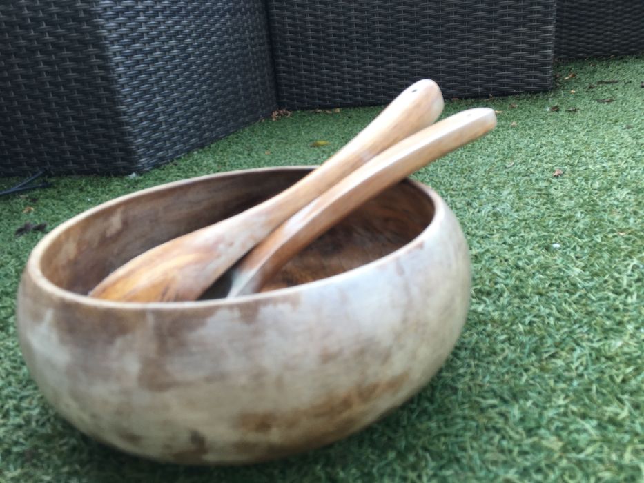 Taça madeira gato preto