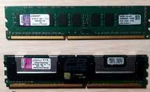 Оперативная память Kingston, планки по 4Gb (DDR2 и DDR3),