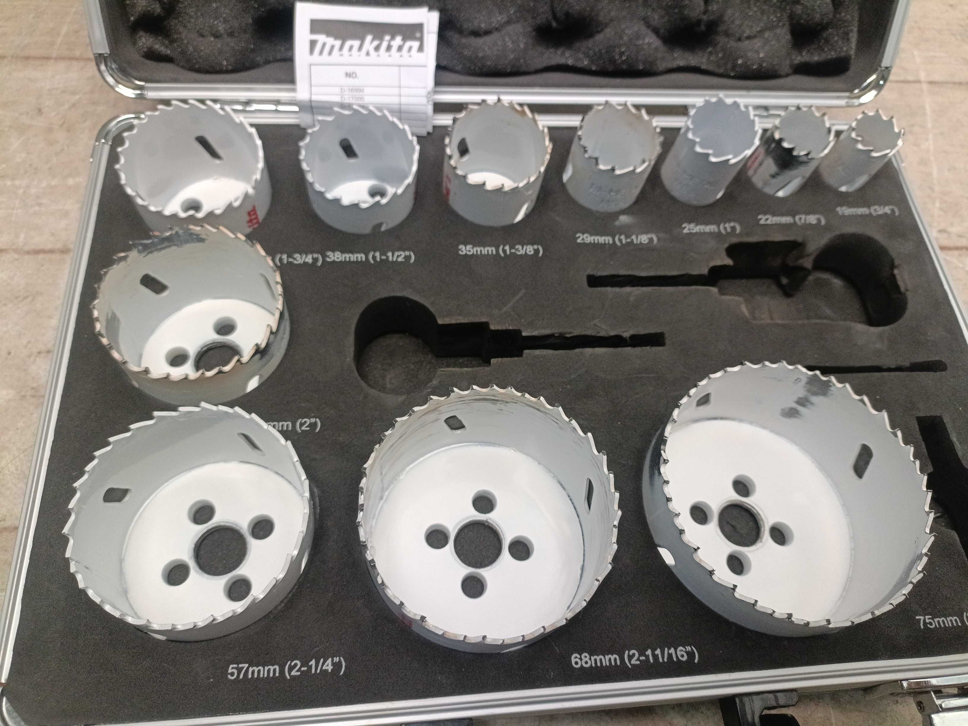 Makita D-47298 набір біметалевих коронок Ø19-75мм, 11шт + алюм. кейс