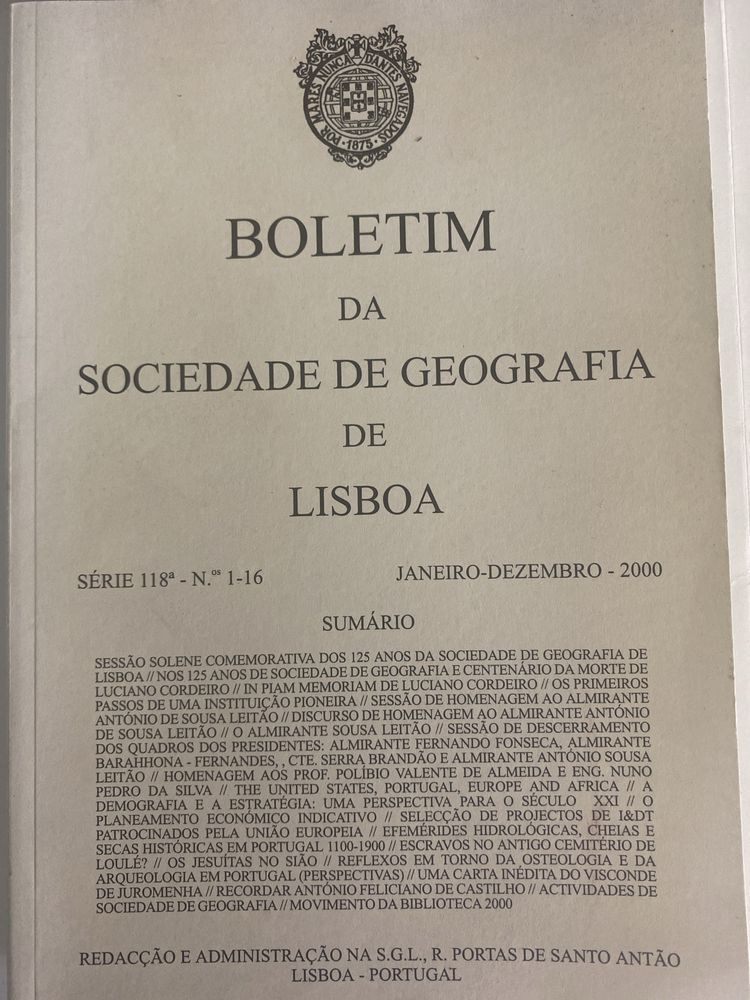 Boletim Sociedade Geografia