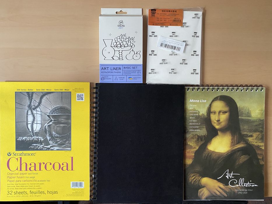 Скетчбук для малювання, папір для акварелі, кольорові лайнери