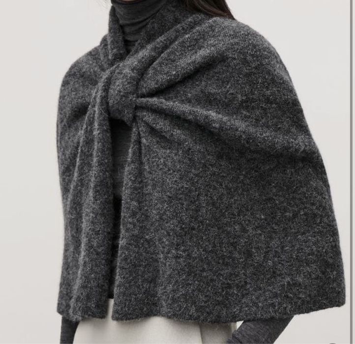 Пончо накидка тепла Cos штани брюки Сos, альпака, шерсть