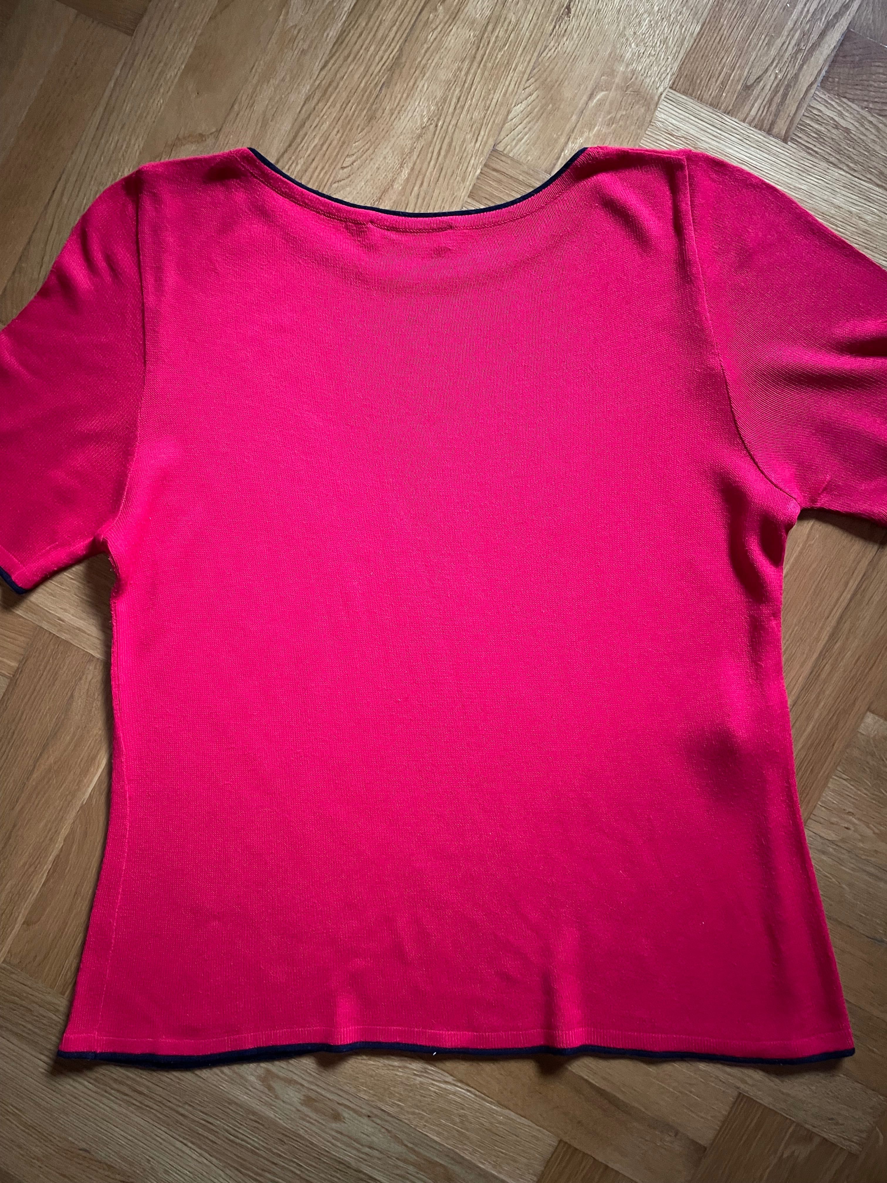 Piękna elegancka bluzka czerwona Davernos rozmiar 40/42