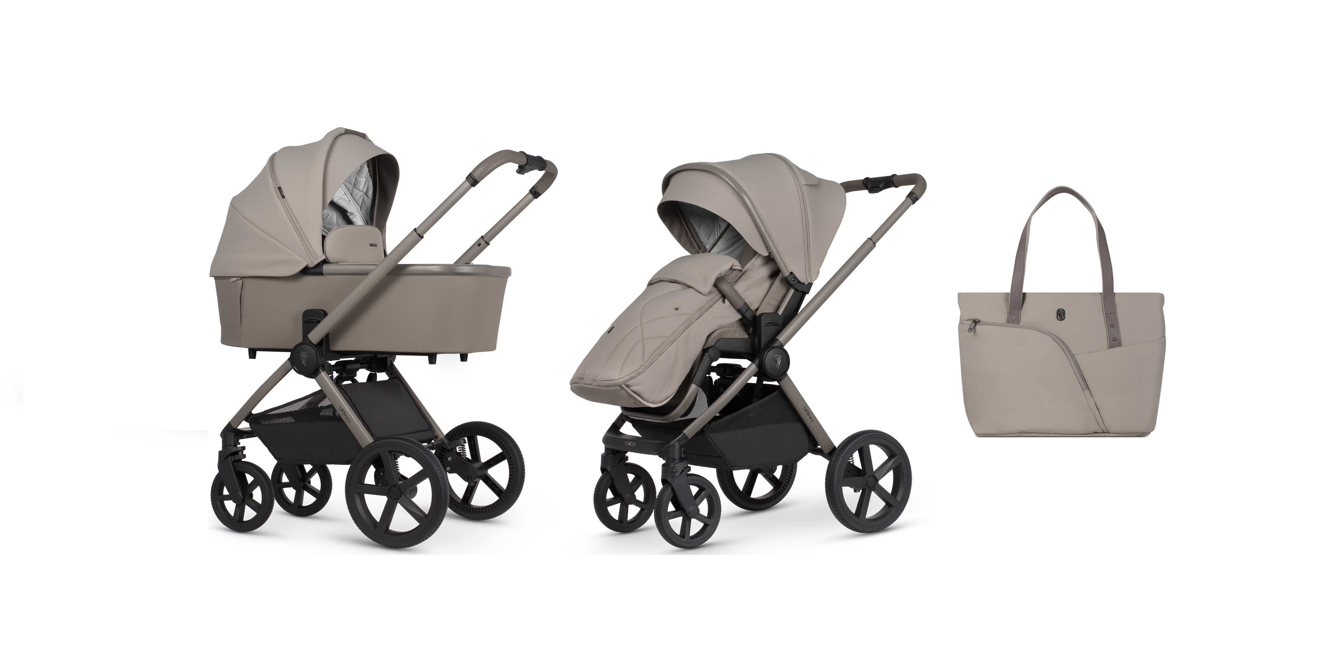 Wózek dziecięcy VENICCI Upline 2 TAUPE 2025 2w1|3w1|4w1 OD RĘKI