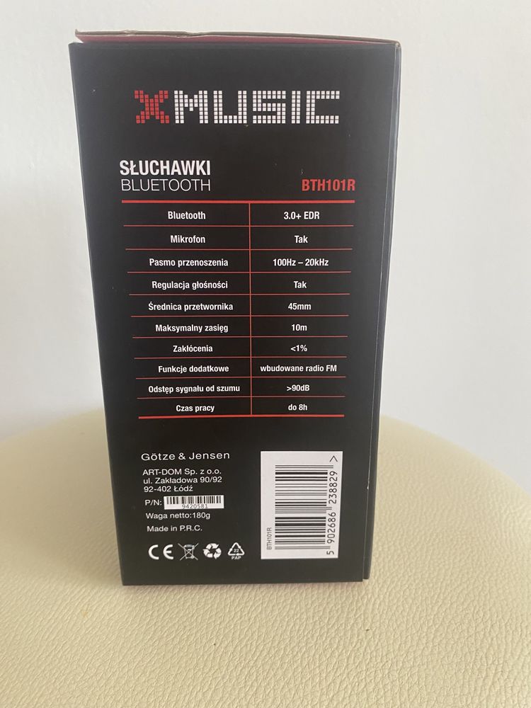 Słuchawki XMusic BTH101R Bluetooth używane