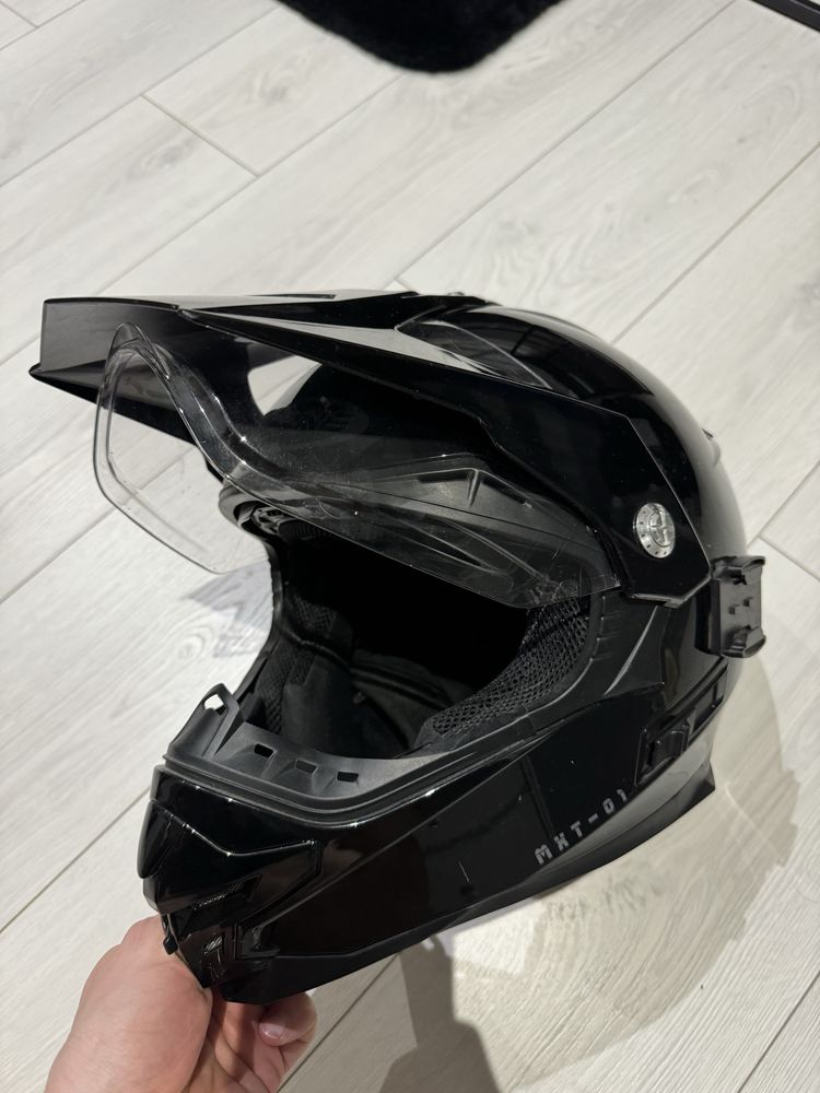 Kask cross motor ozone z wizjerem