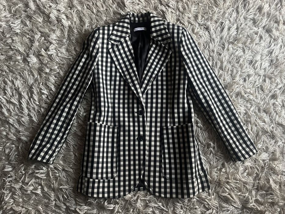 Mango marynarka w kratkę vichy nowa