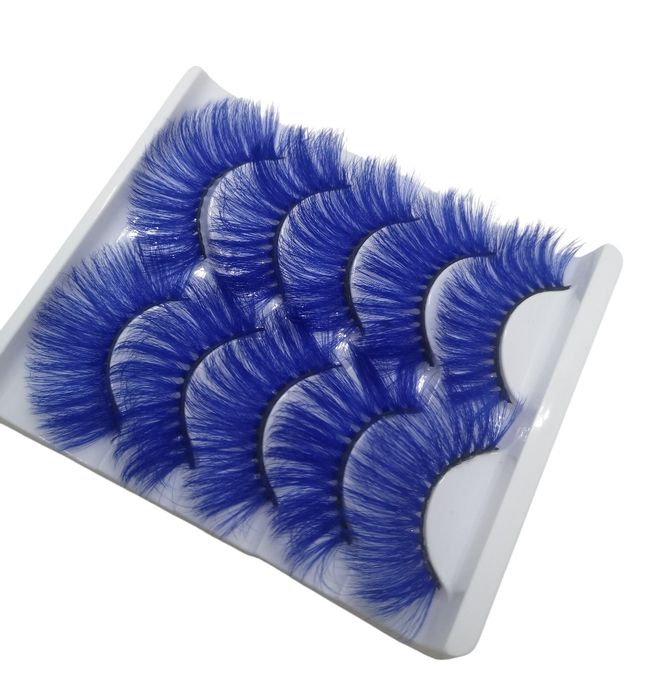 Сині накладні вії набір 5 пар