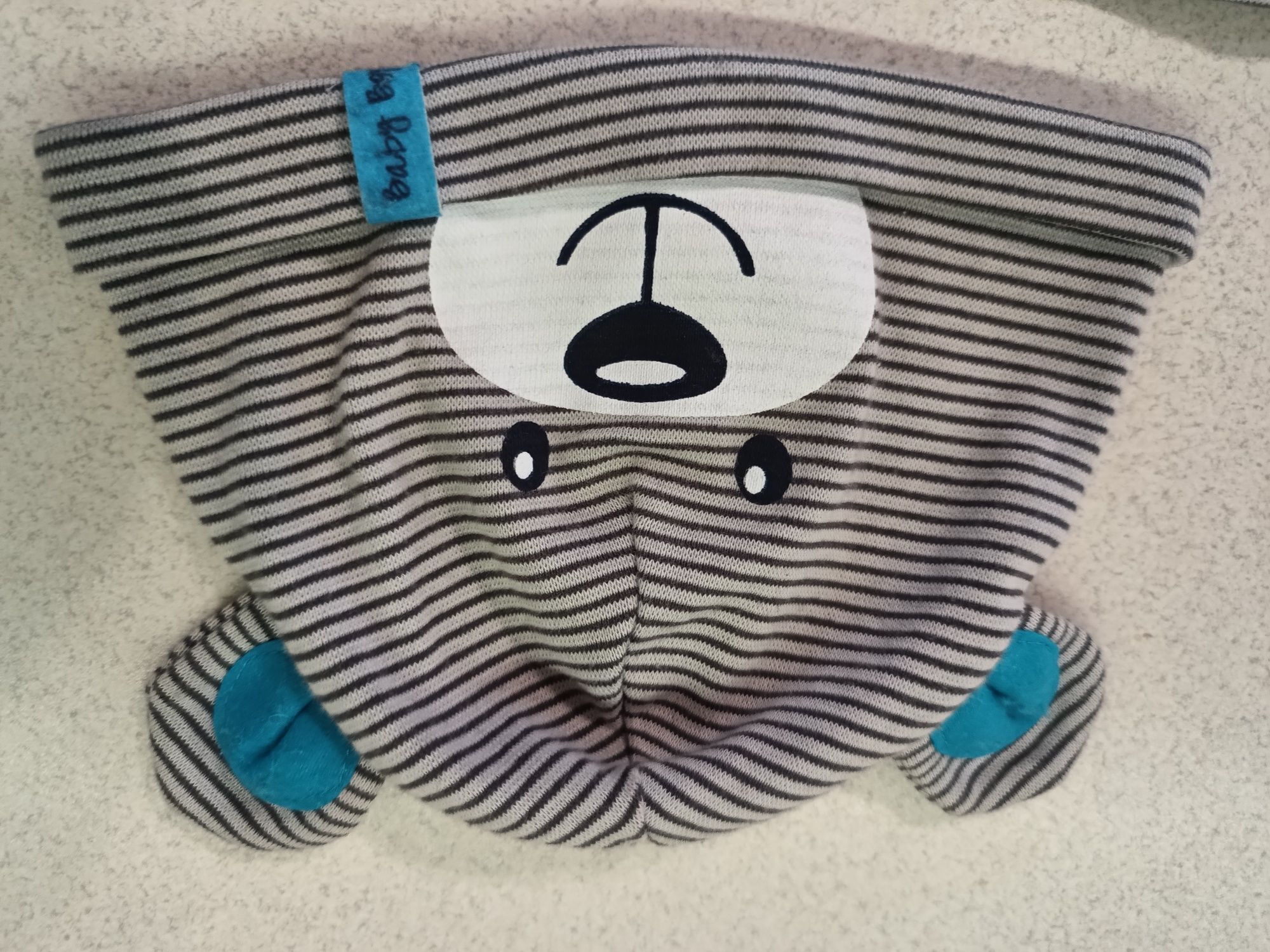 Zestaw komplet czapka szalik apaszka uszy dla niemowlaka 44 46  3-6 mc