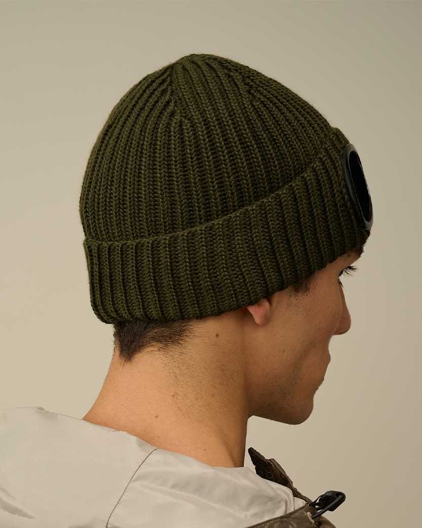 Шапка C.P. Company Extra Fine Merino Wool Goggle Beanie Green