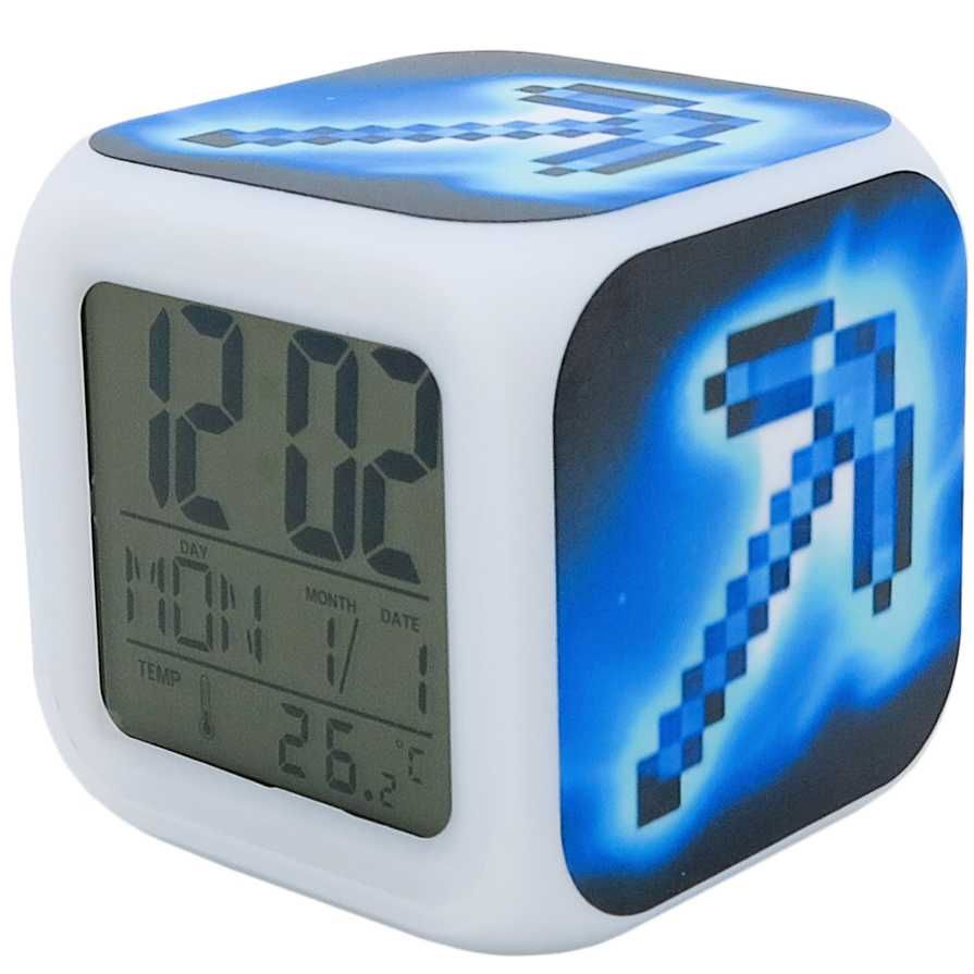 Часы будильник Майнкрафт Minecraft