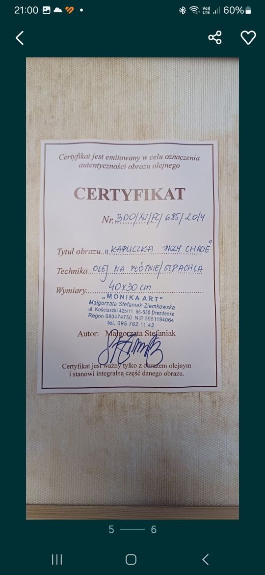 Oryginalne obrazy Małgorzata Stefaniak