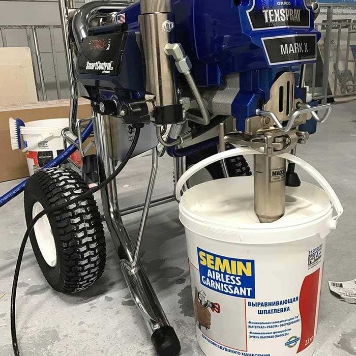 Покраска стен потолков шпаклевка Механизированная побелка