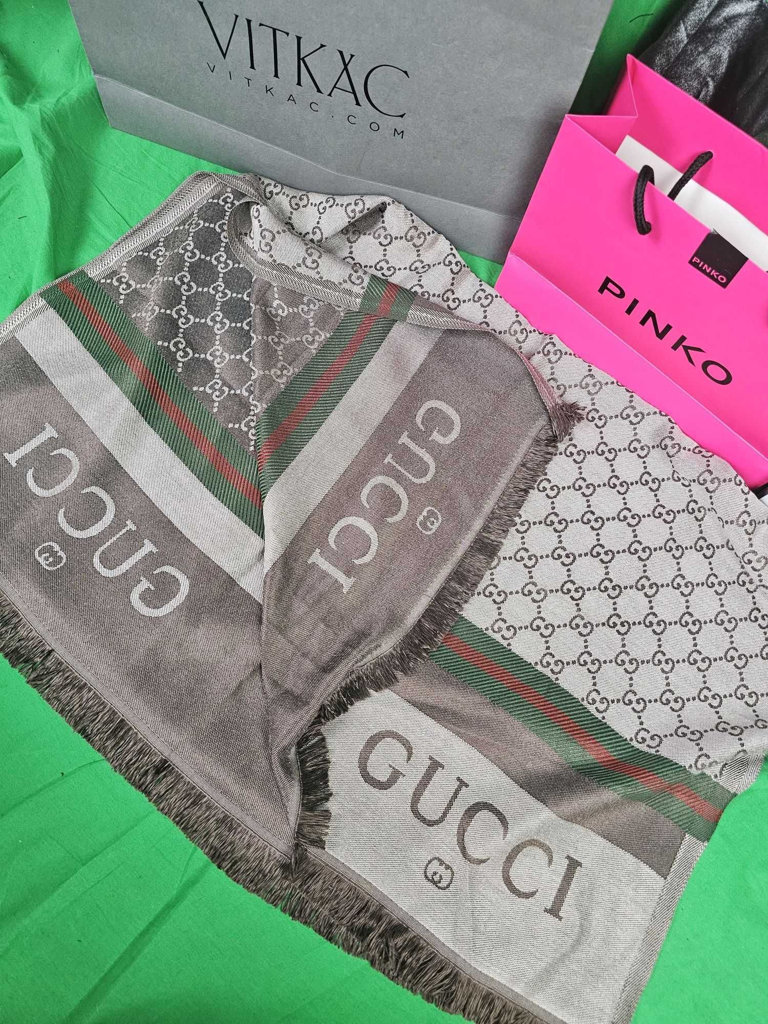Szalik chusta Louis Vuitton LV nowość logowane bawelna Gucci unisex