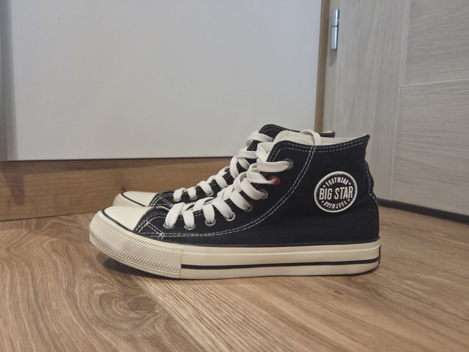 Czarne wysokie trampki big star - r. 38