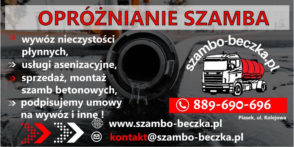Wywóz szamb, pompowanie osadnikow, szamba , opróżnianie szamb