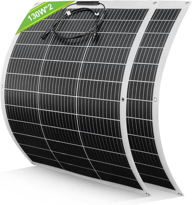 ECO-WORTHY Elastyczny Panel Słoneczny 260 W Włókno Szklane Mono-Ogniwo