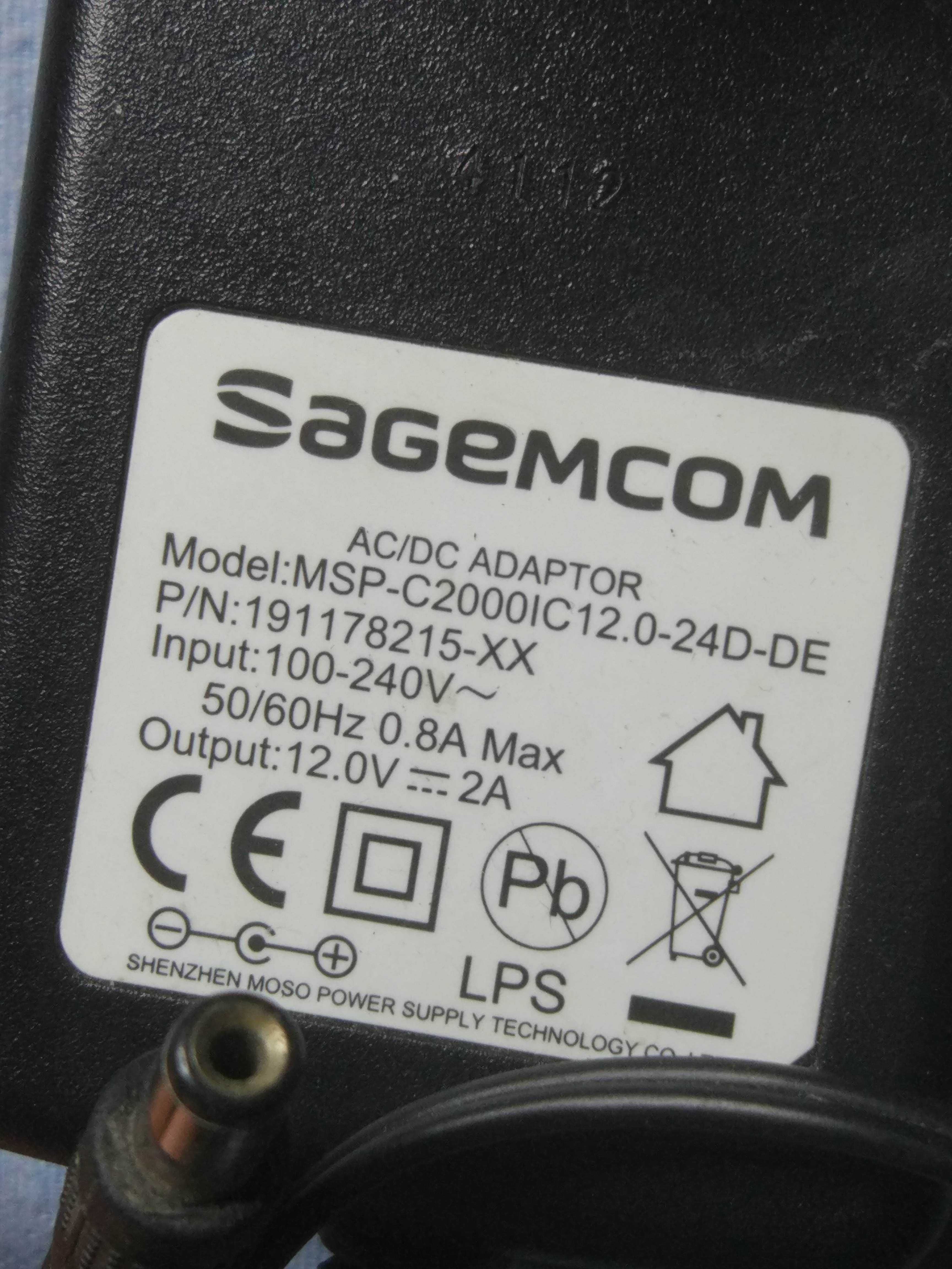Блок питания живлення Sagemcom 12.0V 2A MSP-C2000IC12.0-24D-DE