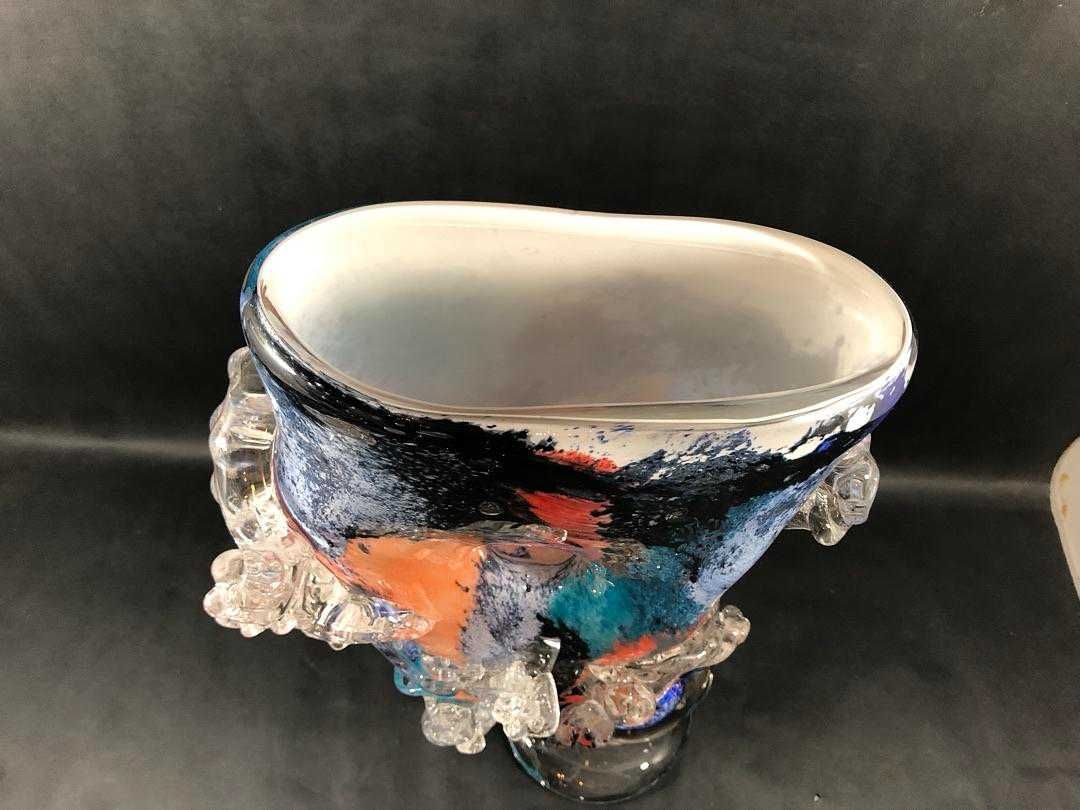 MURANO, Grande Vaso D'art Contemporanea, abstrato ASSINADO | Séc. XX