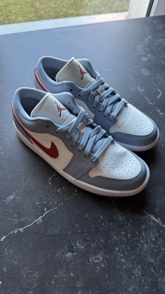 Nike Air Jordan 1 Low Blue Whisper Dune Red rozmiar 39 wkładka 25 cm.