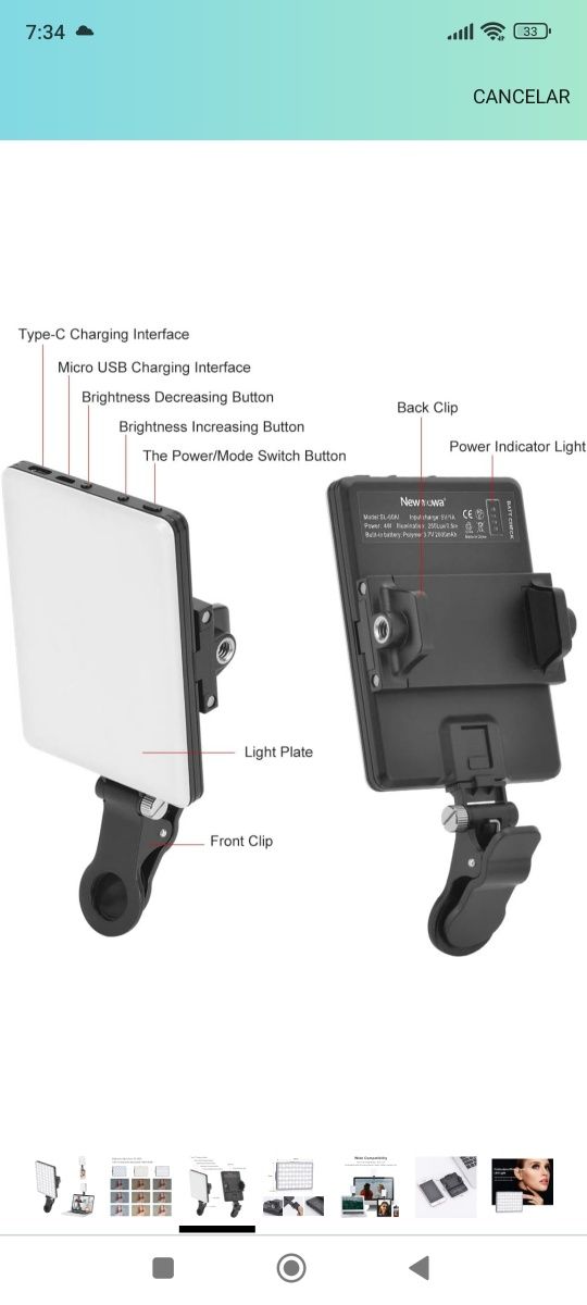 Luz de vídeo Newmowa 60 LED