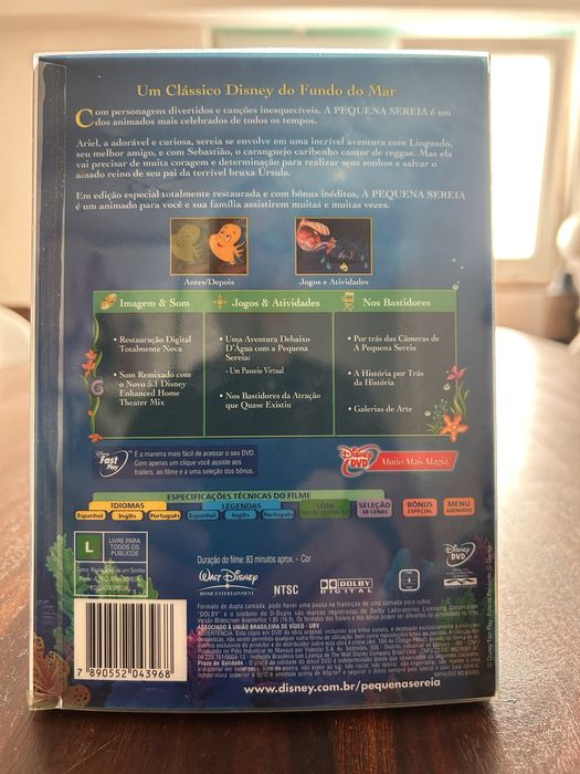 A Pequena Sereia DVD Edição Especial