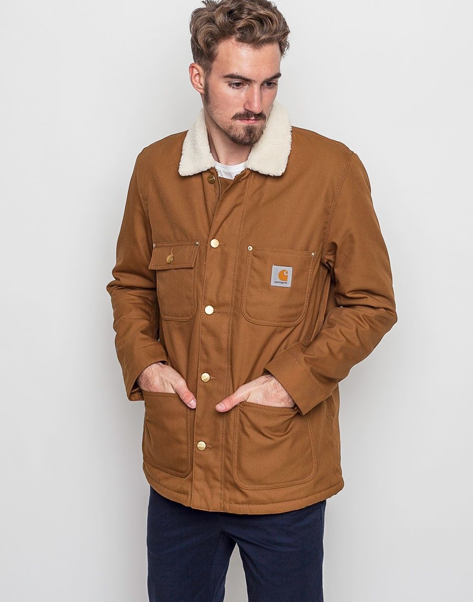 Мужская утепленная куртка carhartt wip phoenix coat brown