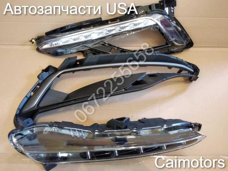 Решетка противотуманной фары с ДХО DRL туманки рамка Sonata