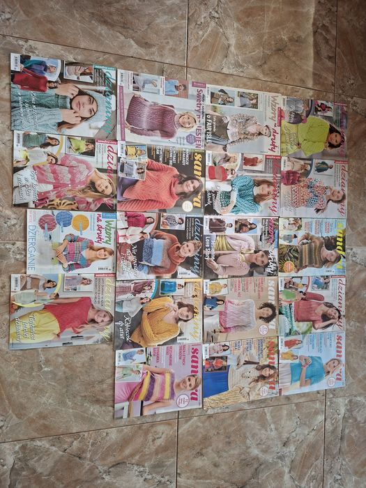 Wzory na druty komplet 40 zl stan bdb