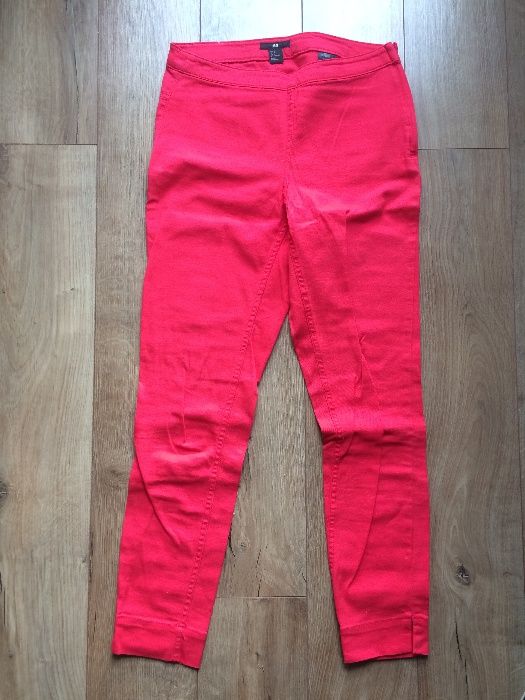 Czerwone spodnie H&M, rozmiar 36