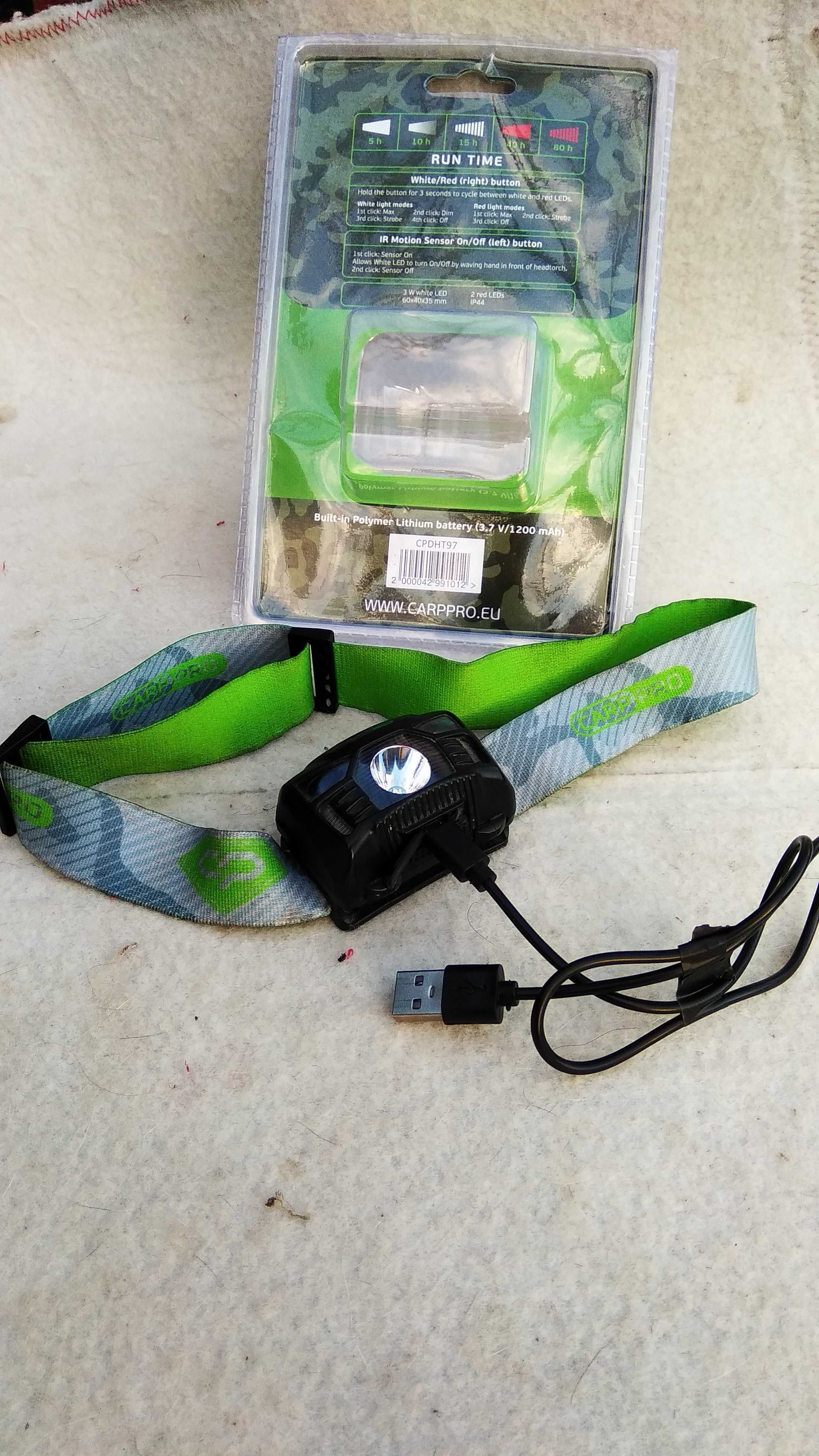 Ліхтар налобний Carp Pro Diamond WR Motion Sensor Headtorch 3W LED