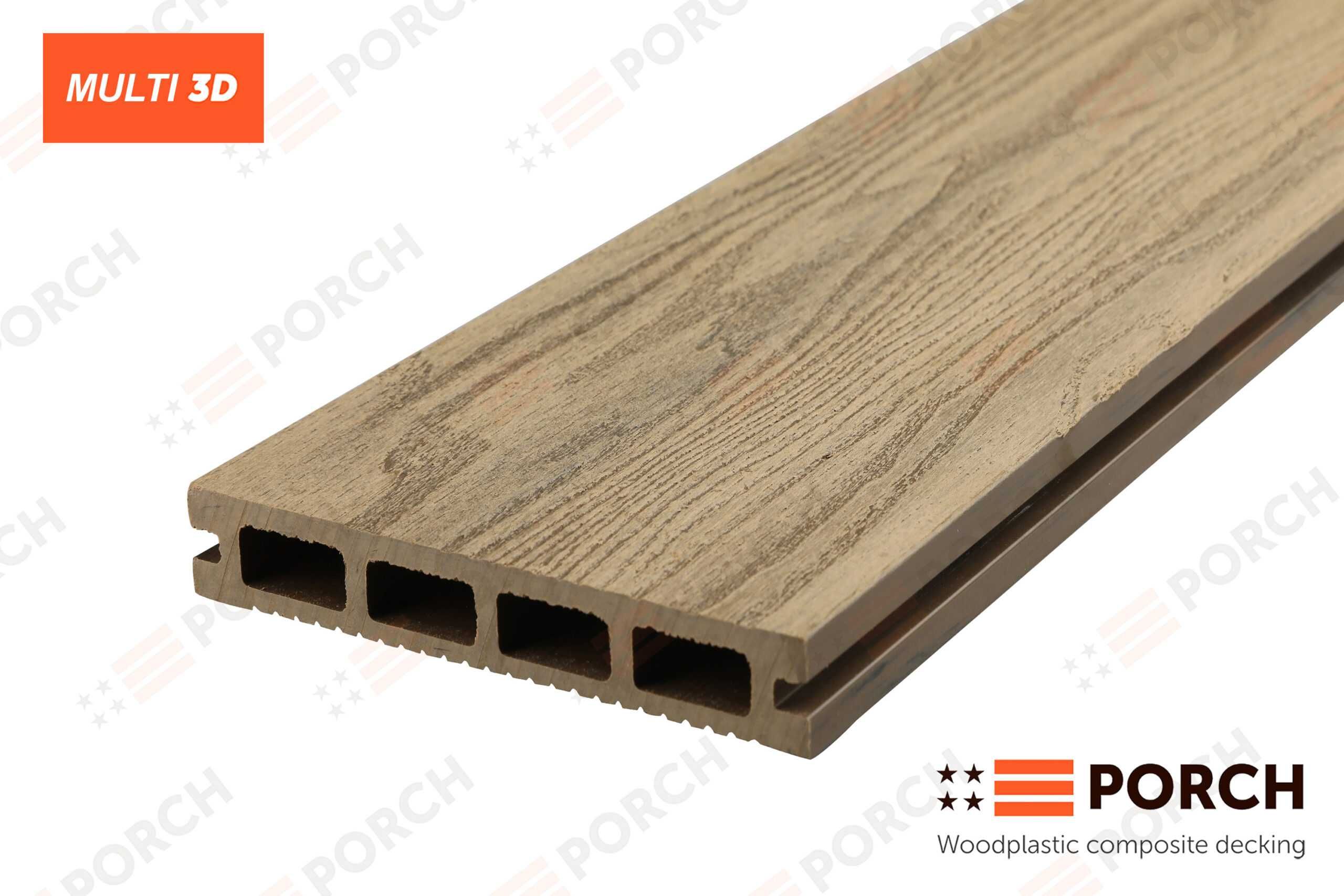 Терасна дошка ДПК! Декінг Porch Multi 3D. Композитна терасна дошка!