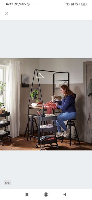 Stół wysoki z drabinkami Ikea nowy