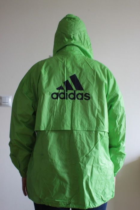 zielona kurtka przeciwdeszczowa Adidas, rozmiar L