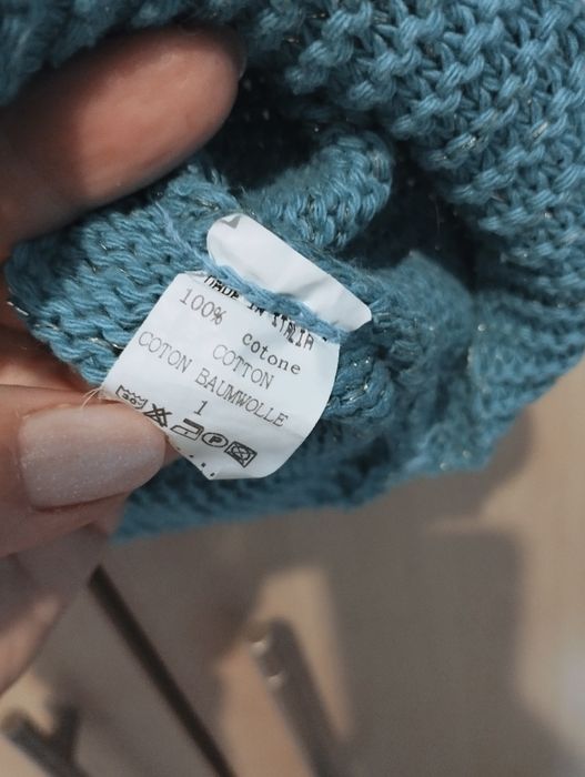 Bluzka nietoperz złota nitka