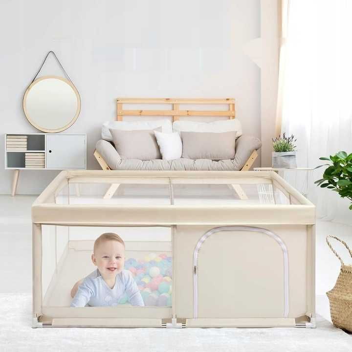 Kojec dla niemowląt, 150 cm, kompaktowy i mocny, ochrona piankowa