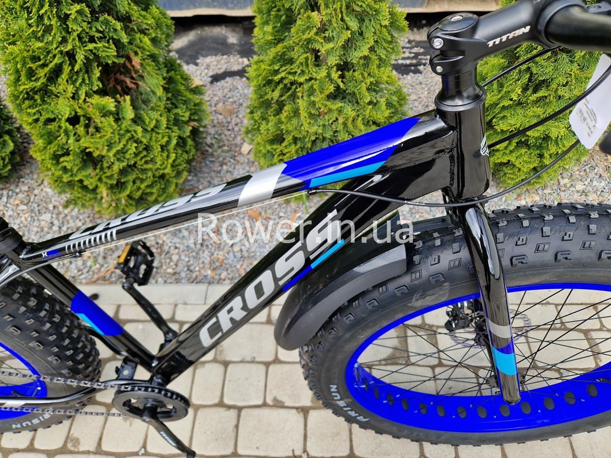 Акція! Велосипед фетбайк Cross Leopard 27.5х4.5" 2024 Рама-18" black
