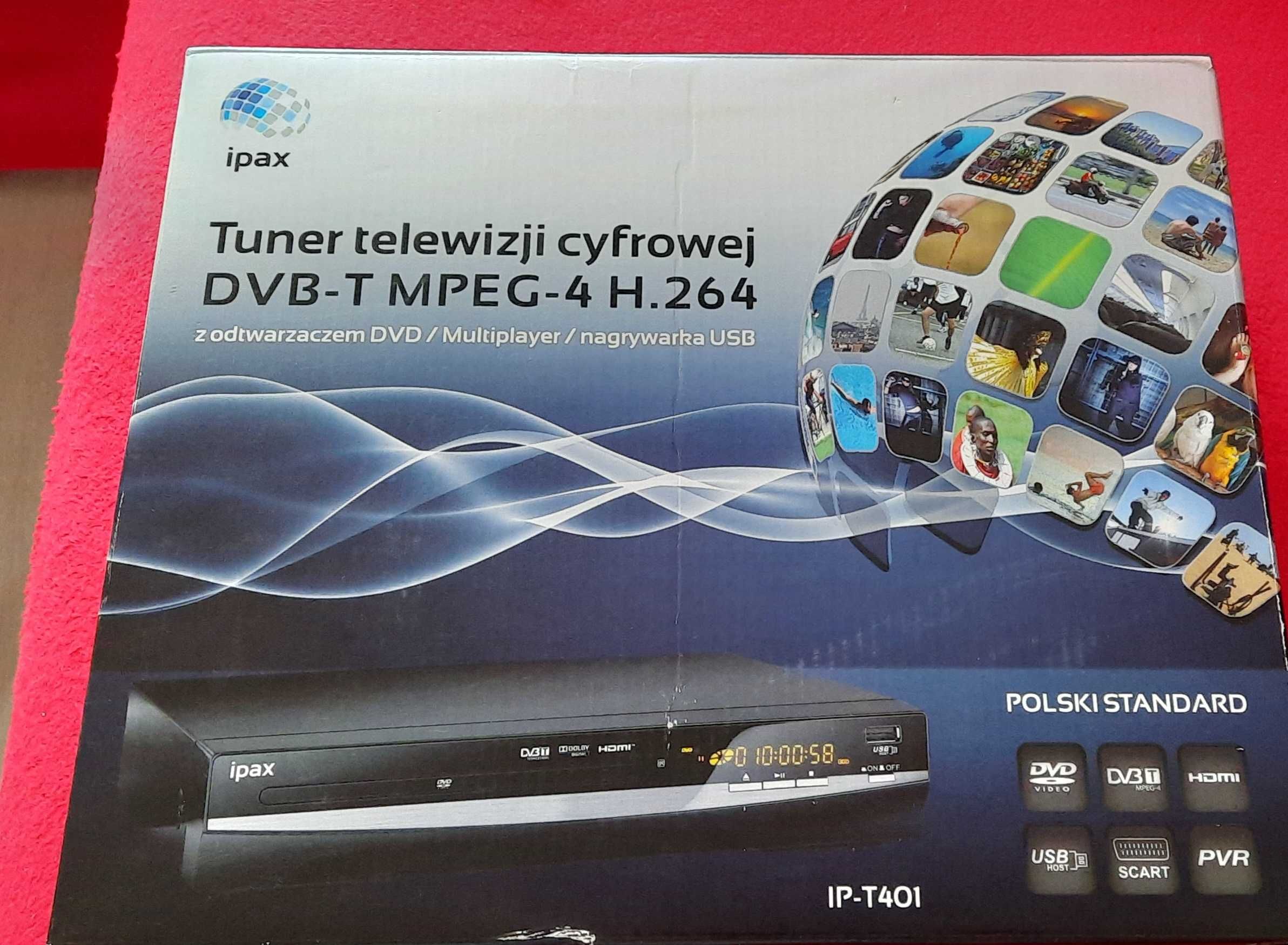 IPAX IP-T401  tuner DVB-T z odtwarzacz DVD