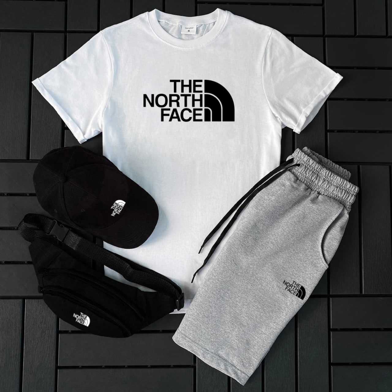 Шорти+футболка The North Face чоловічий спортивний костюм на літо ТНФ